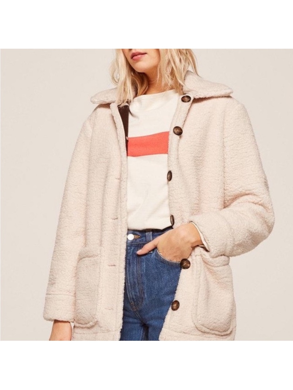 REFORMATION teddy coat